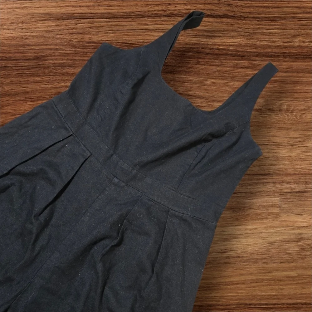 Banana Republic Linen Blend Wide Leg Cropped Jumper Jumpsuit